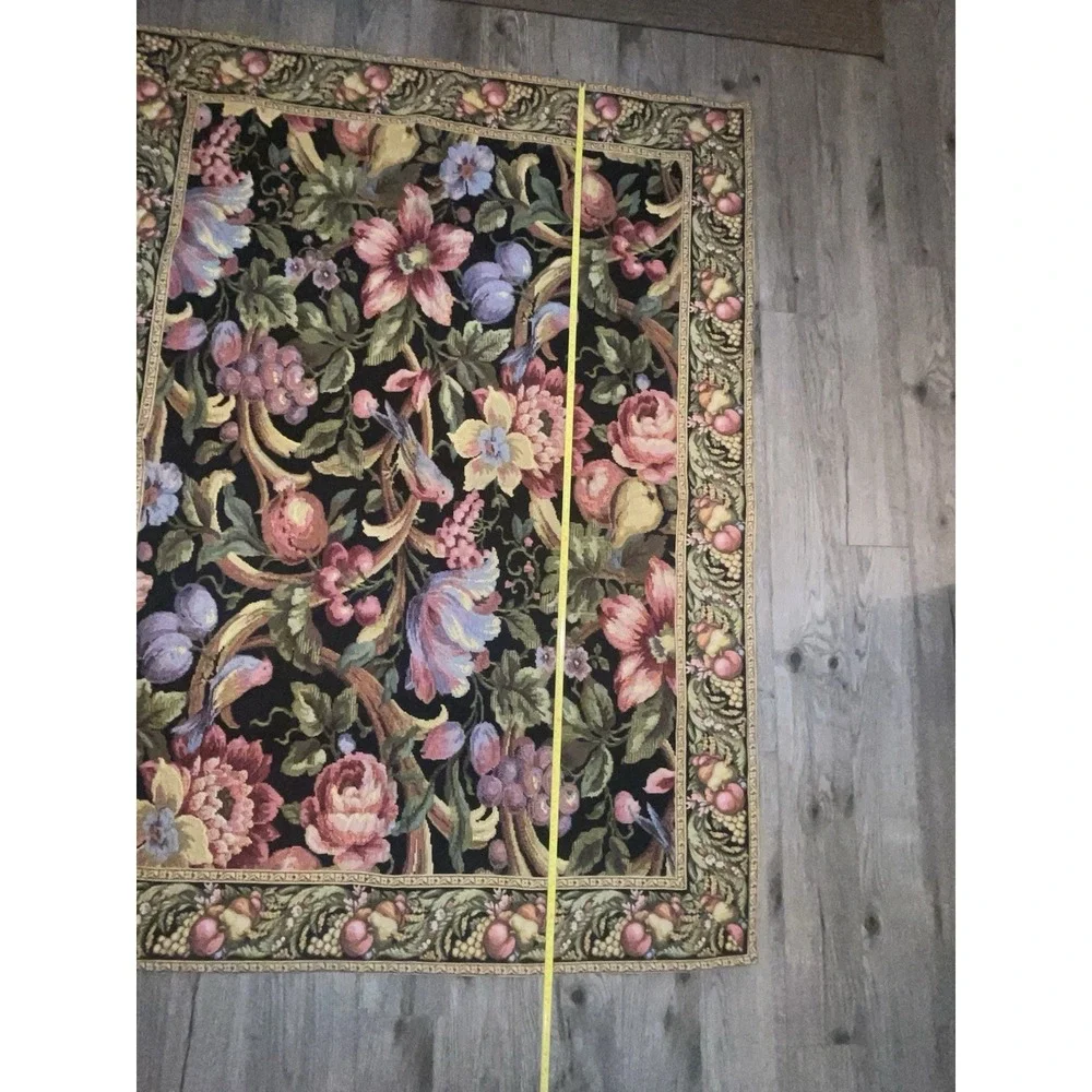 Vintage Eve's Floral Paradise A Belgium- Woven Jacquard tapestry‎ Horizontal